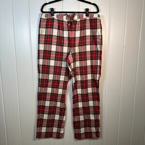Hanna Andersson Adult Unisex Family Holiday Plaid Flannel Christmas PJ Pants L